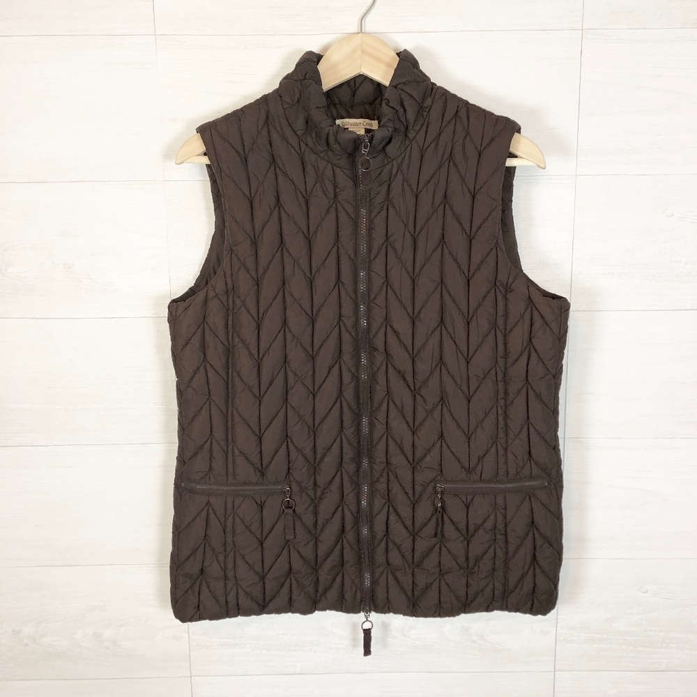 Puffer Vest Chocolate Brown by Coldwater Creek M